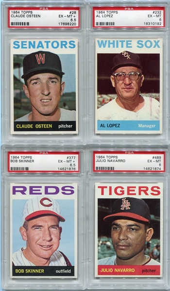 1964 Topps Lot of 4 PSA Graded 