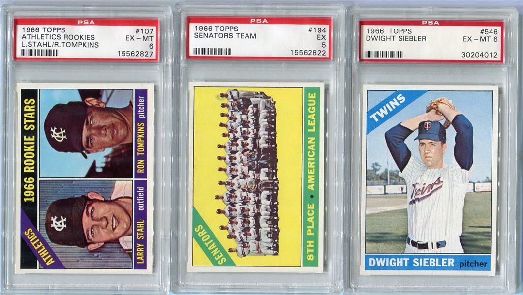 1966 Topps PSA Graded Trio