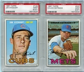 1967 Topps Pair of PSA Graded 9's w/Qualfiers