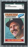 1977 Topps #170 Thurman Munson SGC 84