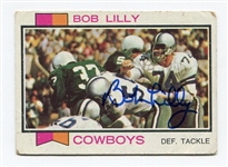 1973 Topps Football #450 Bob Lilly Autographed