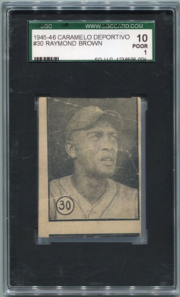 1945-46 Caramelo Deportive #30 Raymond Brown SGC 10