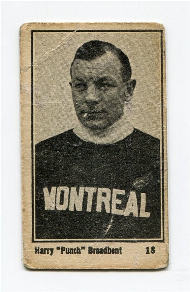 V130 1924-25 Maple Crispette Hockey #18 Harry "Punch Broadbent 