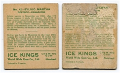 V357 1933 Ice Kings Hockey HOFers #12 Nels Stewart & #42 Sylvio Mantha
