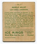 V357 Ice Kings Hockey #3 HOFer Auriele Joliat All English Back