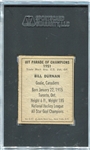1951 Berk Ross No. 1-17 Bill Durnan Hockey HOFer SGC 35