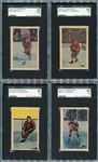 1952-53 Parkhurst Hockey Lot of 4 HOFers All SGC Graded