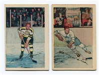 1952-53 Parkhurst Hockey Lot of 2 HOFers #46 Watson & #72 Dumart