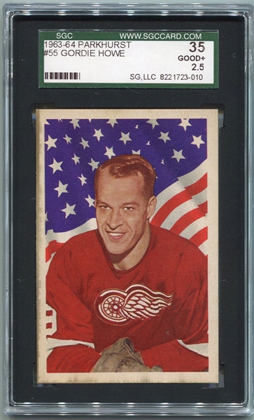 1963-64 Parkhurst Hockey #55 Gordie Howe SGC 35