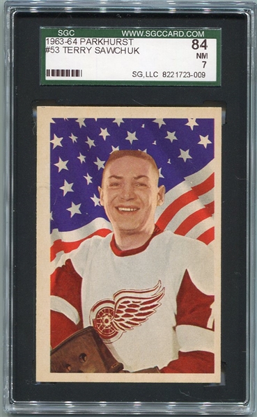 1963-64 Parkhurst Hockey #53 Terry Sawchuk SGC 84