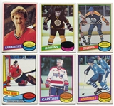1980-81 Topps & O-Pee-Chee Hockey Lot of 6 HOFers