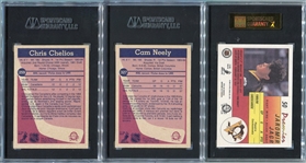 1984 - 1990 O-Pee-Chee Hockey Lot of 3 SGC Graded Rookie Card HOFers