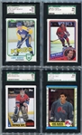 1981 - 1989 Topps Hockey Lot of 4 SGC Graded HOFers