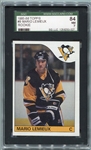 1985-86 Topps Hockey #9 Mario Lemieux Rookie Card SGC 84