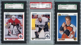 1990/91 & 1991/92 Upper Deck Hockey High Grade Trio PSA 10 and SGC 92 & 96