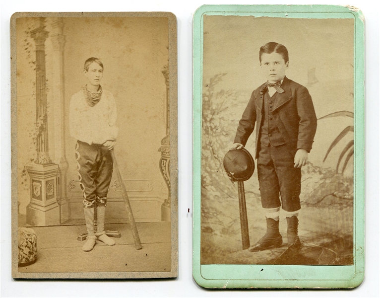 Circa 1870s Pair of Baseball CDVs 