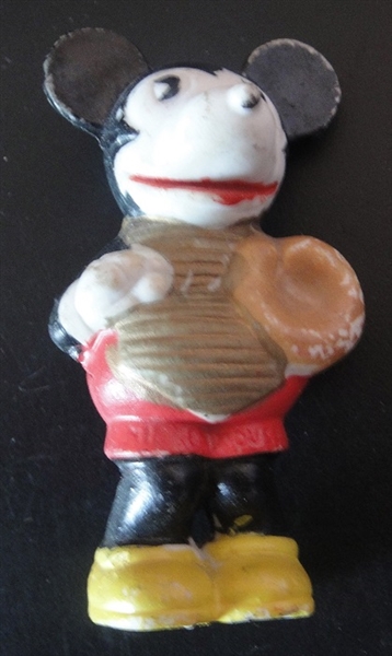 1930s Mickey Mouse w/Catchers Mitt Japanese Bisque