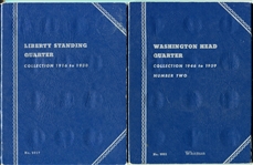 Whitman Coin Albums Standing Liberty, Washington Quarter and Franklin Half