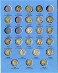 Whitman Coin Album 1916 to 1945 Mercury Dimes With 34 Coins