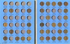 Lincoln Cent Collection in Whitman Album #1 1911-1940 S 53 coins 