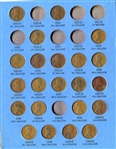 Lincoln Cent Collection in Whitman Album #1 1911-1940 S 53 coins 