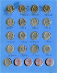 Jefferson Nickel Partial Set In Whitman Albums 1939-1991 101 Coins  
