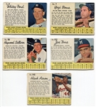 1962 Jell-O Baseball Lot of 5 Different Aaron, Berra, Ford, Torre & Sullivan