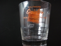 1966 Baltimore Orioles World Champions Glass