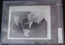 1965 Wire Photo Ford Frick, William Eckert & Lee MacPhail
