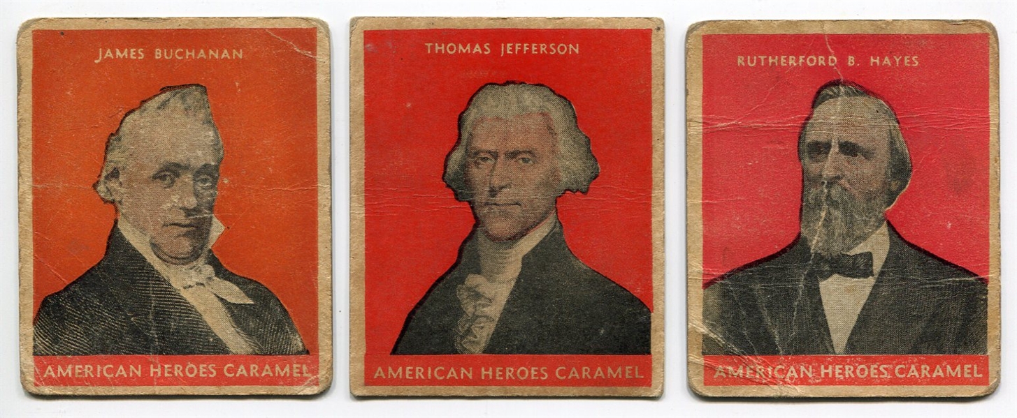 R114  United States Caramel Company Presidents Lot of 3