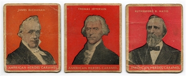 R114  United States Caramel Company Presidents Lot of 3
