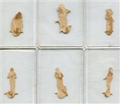 19th Century Small Die-cut Baseball Players & Umpire Lot of 6 Different