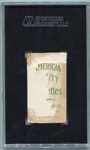T206 Ed Konetchy American Beauty Scrap Oversized and Hand Cut SGC AUTH