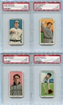 T206 Lot of 9 Different PSA Graded Several Back Stamped