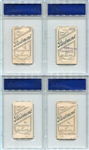T206 Lot of 9 Different PSA Graded Several Back Stamped