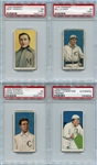 T206 Lot of 9 Different PSA Graded Several Back Stamped