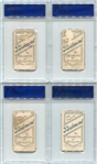 T206 Lot of 9 Different PSA Graded Several Back Stamped