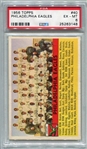 1956 Topps Football #40 Philadelphia Eagles Team Card PSA 6