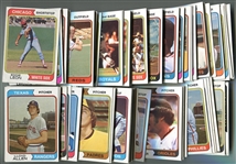 1974 Topps Lot of 450+/- Cards w/over 40 HOFers