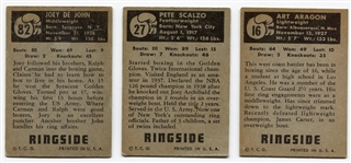 1951 Topps Ringside Boxing Lot of 3 Different