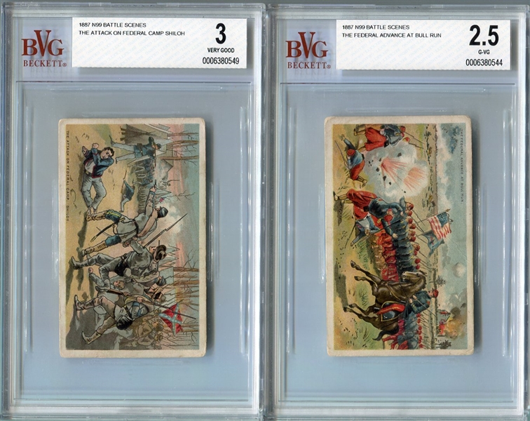 N99 Battle Scenes Lot of 5 Different Beckett Graded