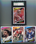 1984 Topps Football #358 Joe Montana SGC 96 plus 94 Mint Raw Cards 