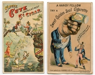 1880's Trade Card Lot of 9 Different Mostly Tobacco and Cigarette
