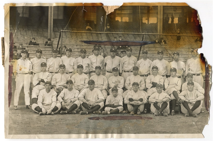 1923 La Presse Photo of the New York Yankees w/Newspaper Clipping