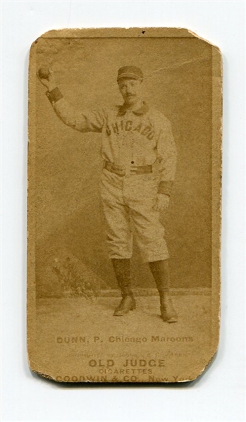 N172 J.E. Dunn Chicago Maroons Scarce Old Judge Card