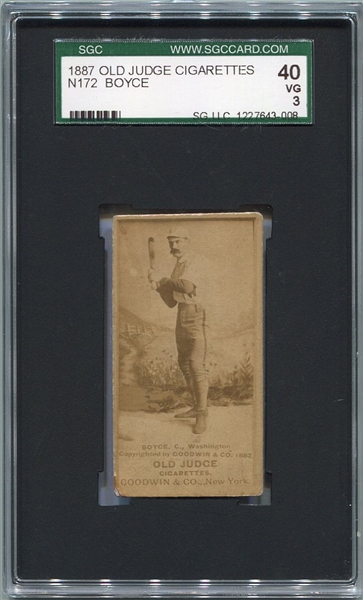N172 Abner Boyce Washington Old Judge Scarcity SGC 40