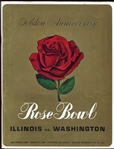1965 50th Annual Rose Bowl Program Illinois vs. Washington