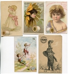 1880's-90's Victorian Era Trade Card Lot of 21 Cards