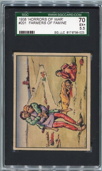 R69 1938 Horrors of War #201 Farmers of Famine SGC 70