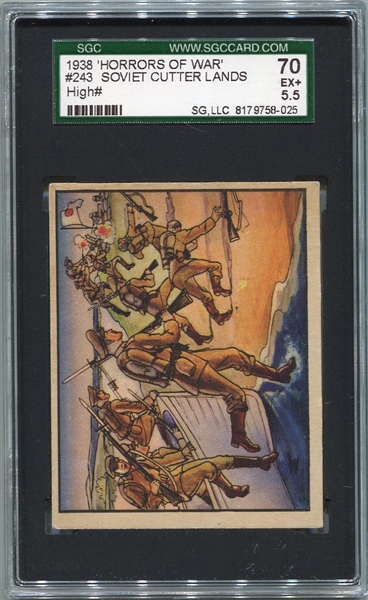 R69 1938 Horrors of War #243 Soviet Cutter Lands on Island in Jap Clash SGC 70